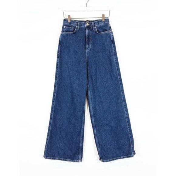 Urban Outfitters Dark Blue Wide Leg Jeans - Picture 5 of 8